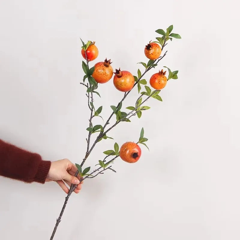 【インテリアフラワー】ザクロ果実の造花（6本セット）