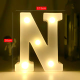 LEDナイトライト 【アルファベット・数字型】（乾電池式）