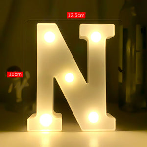 LEDナイトライト 【アルファベット・数字型】（乾電池式）