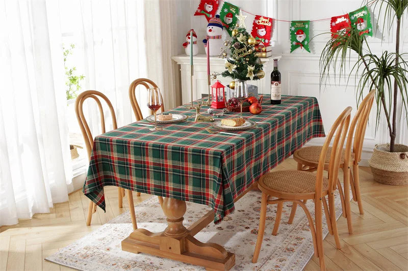イベント・クリスマス装飾｜チェック柄テーブルクロス