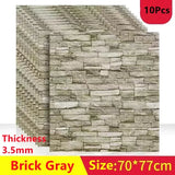 【DIY用】レンガ風ステッカー 70x77cm(5pcs/10pcs）