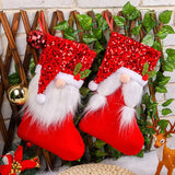 イベント・クリスマス装飾｜スパンコール付きクリスマスギフトソックス