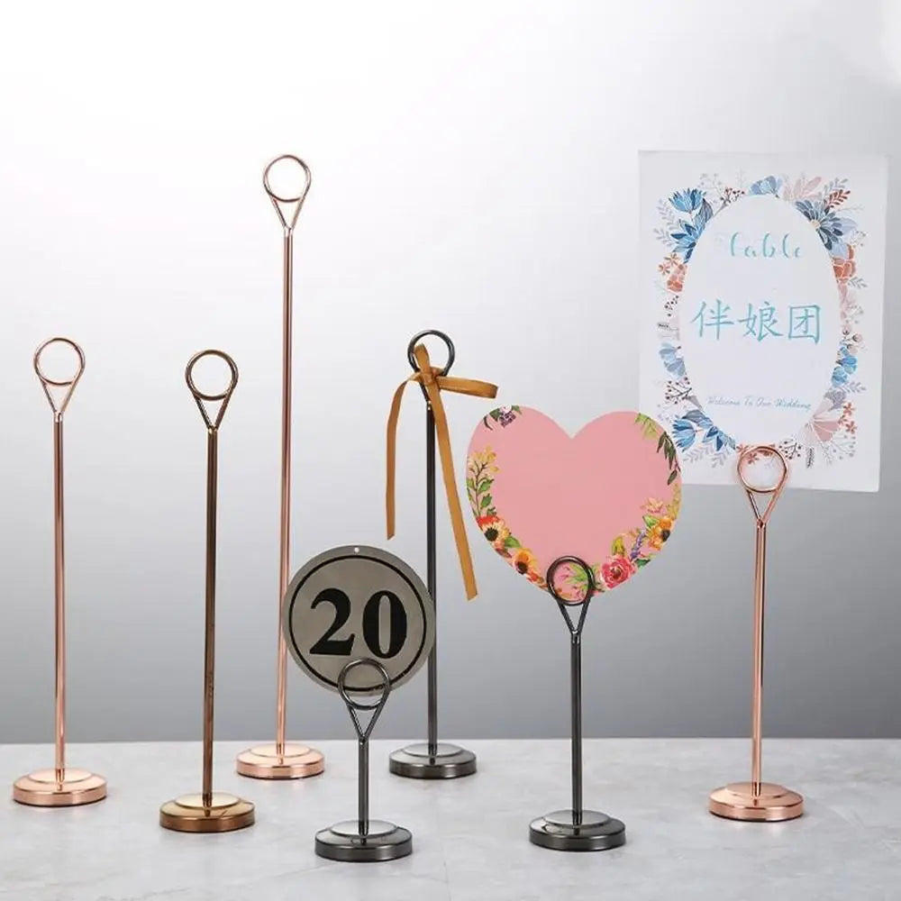 イベント・結婚式装飾｜ステンレス製ラウンドフォトクリップホルダー