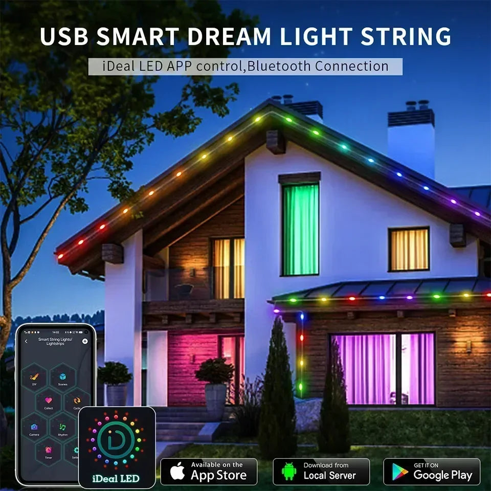 【イベント・クリスマス装飾】LEDクリスマスライト Bluetooth対応(5M/10M/20M)