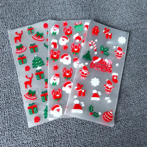 イベント・クリスマス装飾｜ギフト用 ビニール製バッグ (50枚セット)