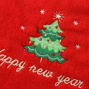 イベント・クリスマスグッズ｜クリスマス刺しゅう入りフェイスタオル(34×74cm)