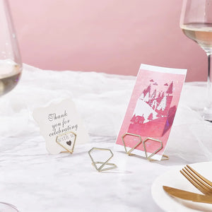 イベント・結婚式装飾｜ダイヤ型メタルメモホルダー10個セット