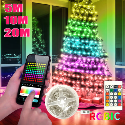 【イベント・クリスマス装飾】LEDクリスマスライト Bluetooth対応(5M/10M/20M)