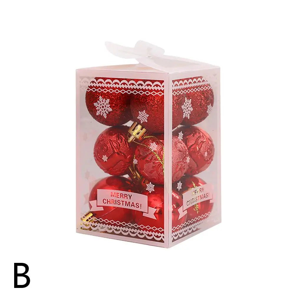 イベント・クリスマス装飾｜カラフルクリスマスボールオーナメント12個セット