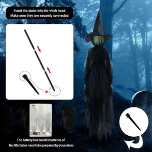 イベント・ハロウィングッズ｜魔女ライトアップデコレーション3体セット