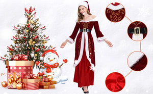 イベント・クリスマスグッズ｜サンタクロース風ドレス コスチューム(M～XXL)