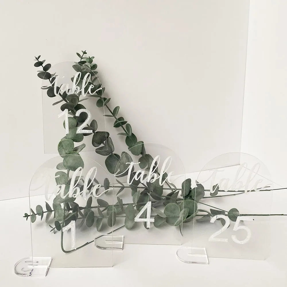 イベント・結婚式装飾｜クリアアーチアクリルサイン10セット