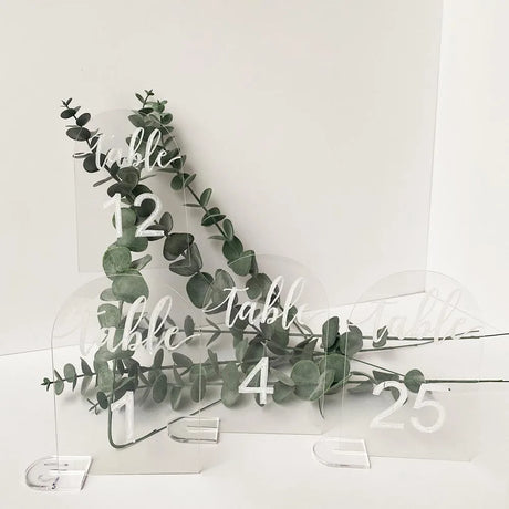 イベント・結婚式装飾｜クリアアーチアクリルサイン10セット