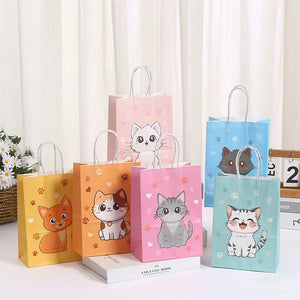 |ノベルティ用品 | 猫プリントギフトバッグセット | W15×H21×D8