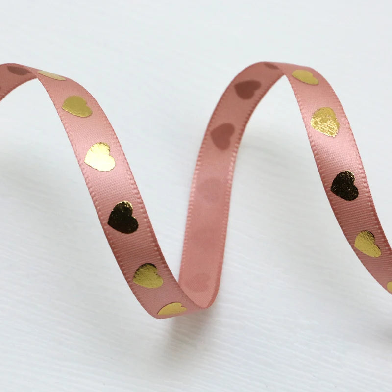 バレンタインデー用ピーチハートリボン10m