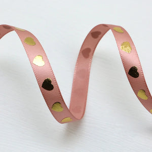 バレンタインデー用ピーチハートリボン10m