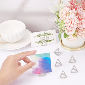 イベント・結婚式装飾｜金属製三角形フォトクリップスタンド10個セット