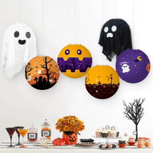 イベント・ハロウィン装飾｜ハロウィンテーマの提灯セット（カボチャ・クモ・ゴースト）