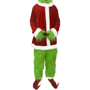 イベント・クリスマスグッズ｜アニメグリンチ風サンタコスプレセット(S-M/L-XL/2XL-3XL/4XL-5XL)