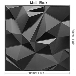 【DIY用】３D幾何学柄 石膏壁面風ステッカー(12pcs）