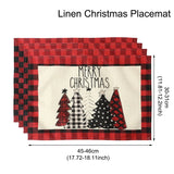イベント・クリスマス装飾｜リネンプレースマット 1/4枚セット