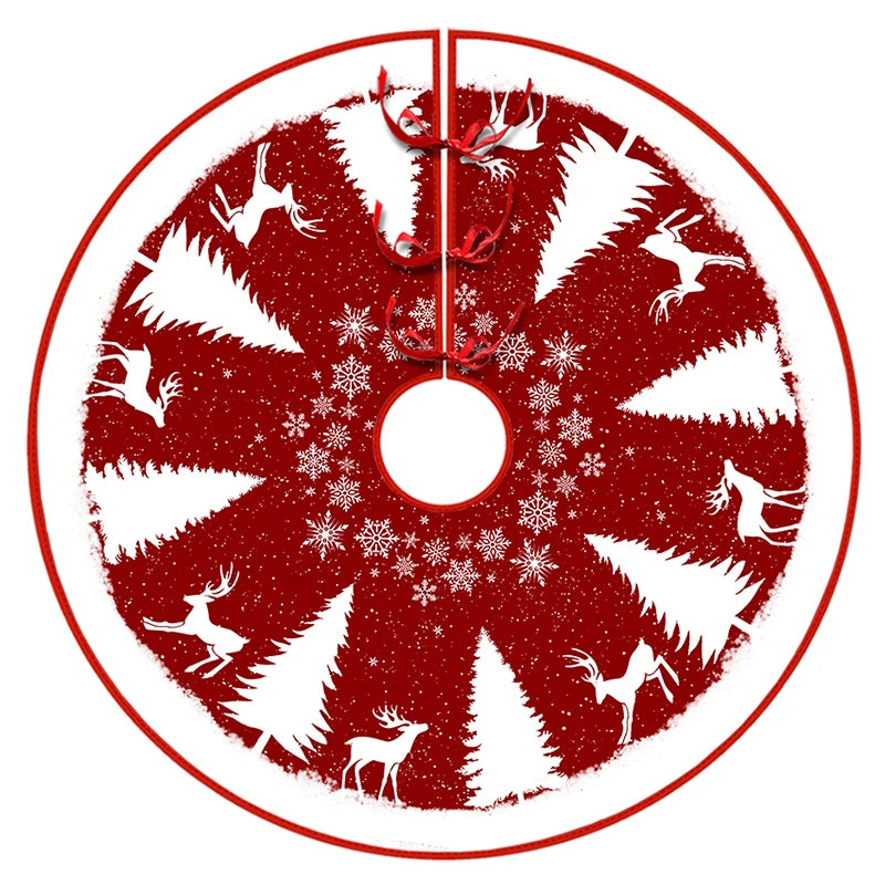 イベント・クリスマス装飾｜クリスマスツリースカートマット サンタ柄
