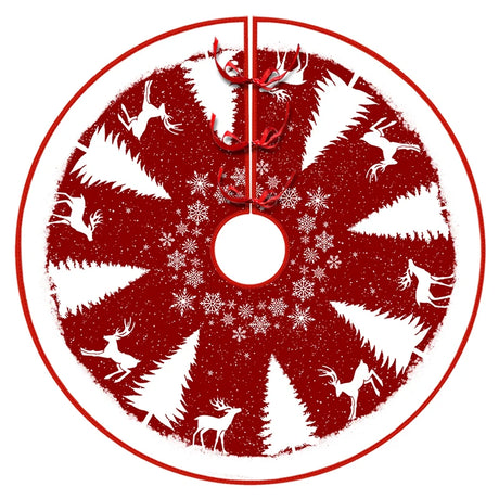 イベント・クリスマス装飾｜クリスマスツリースカートマット サンタ柄