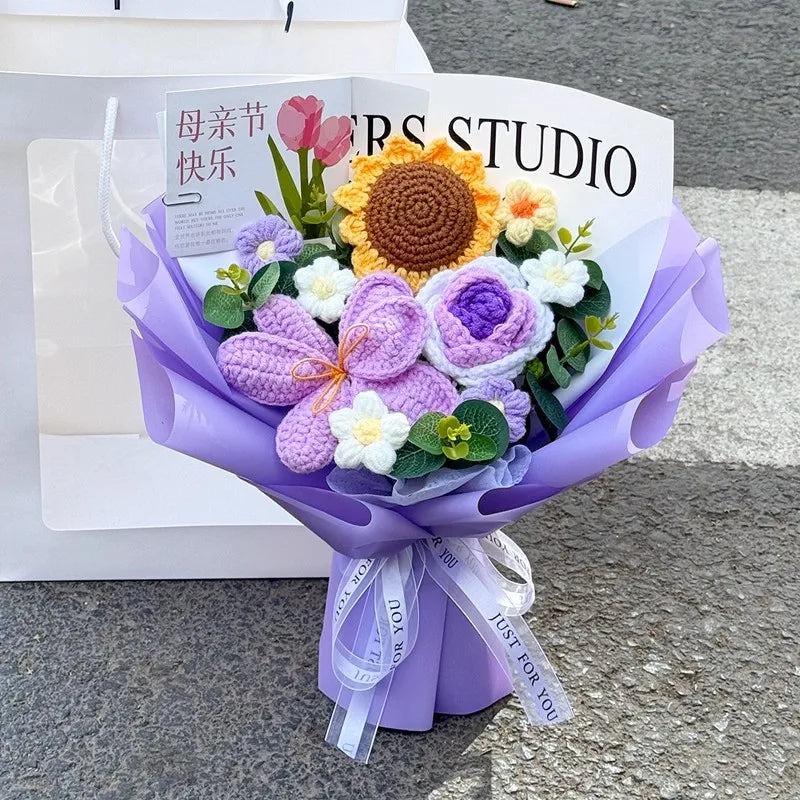 手作りかぎ針編みの花束 母の日ギフト