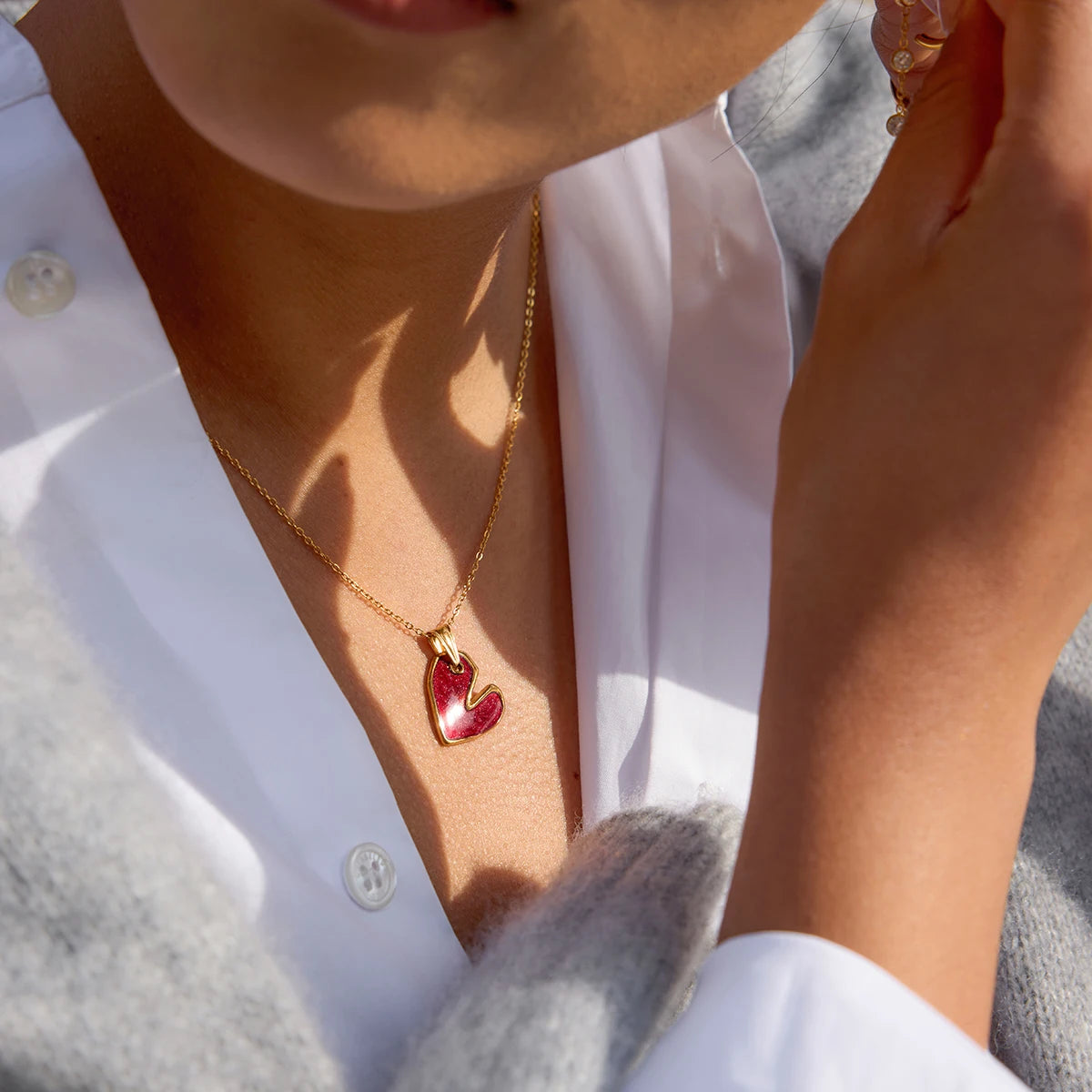 ヴィンテージレッド ラブフープジュエリーセット