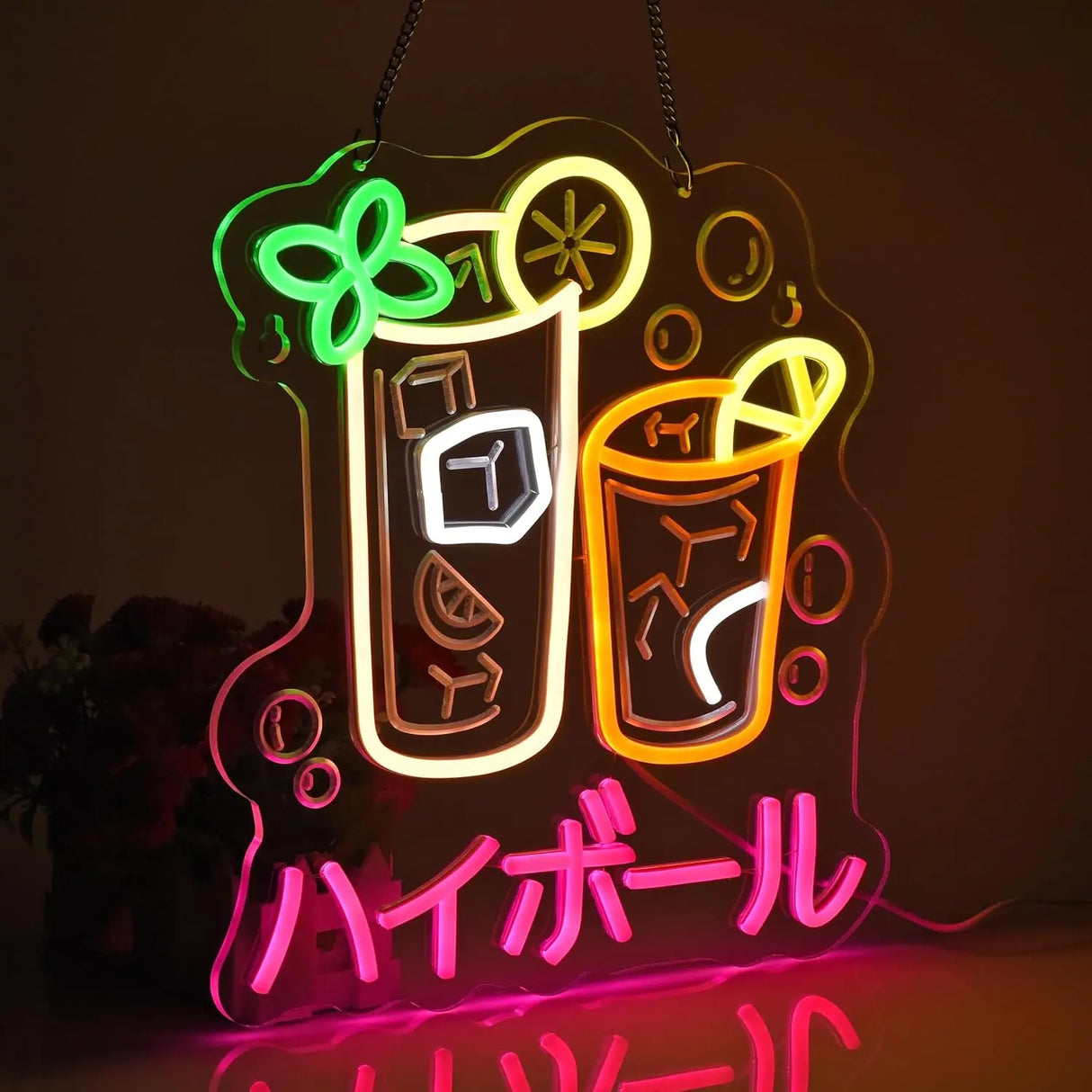 和風LEDネオンサイン（ネオン看板） ドリンク看板