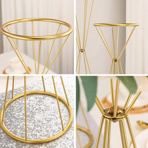 結婚式・インテリア装飾｜ゴールドメタルフラワースタンド 50/68cm