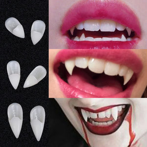 イベント・ハロウィングッズ｜ハロウィン用吸血鬼の偽牙セット 固形接着剤付き