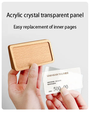 無垢材テーブルカードホルダー・縦型プライスボード