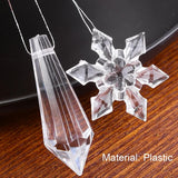 イベント・クリスマス装飾｜クリスタル雪の結晶型オーナメントセット(24個)