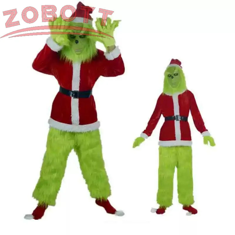 イベント・クリスマスグッズ｜アニメグリンチ風サンタコスプレセット(S-M/L-XL/2XL-3XL/4XL-5XL)