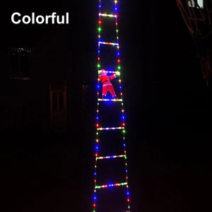 イベント・パーティー装飾｜LEDクリスマス装飾セット はしご＆サンタ(1.7M)