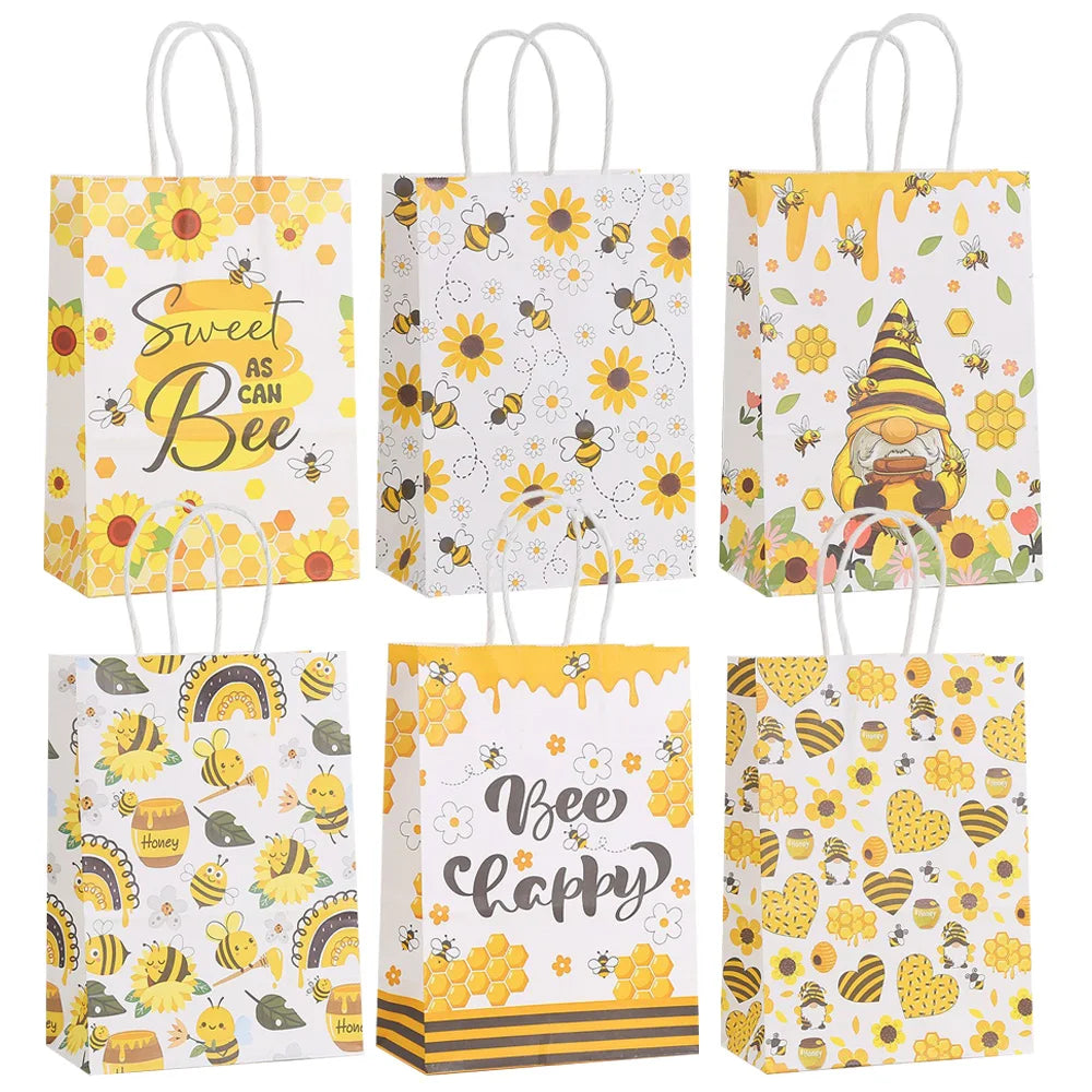 |ノベルティ用品 | ひまわり蜂プリントバッグセット | W15×H21×D8c
