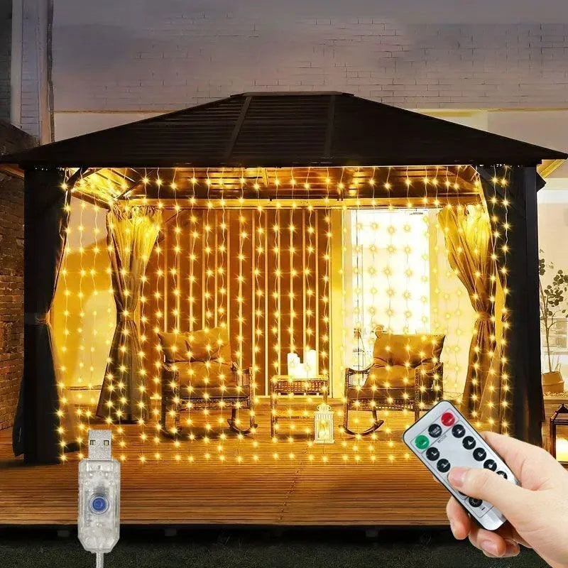 イベント・クリスマス装飾｜LEDカーテンライト USB接続(幅3M/6M)
