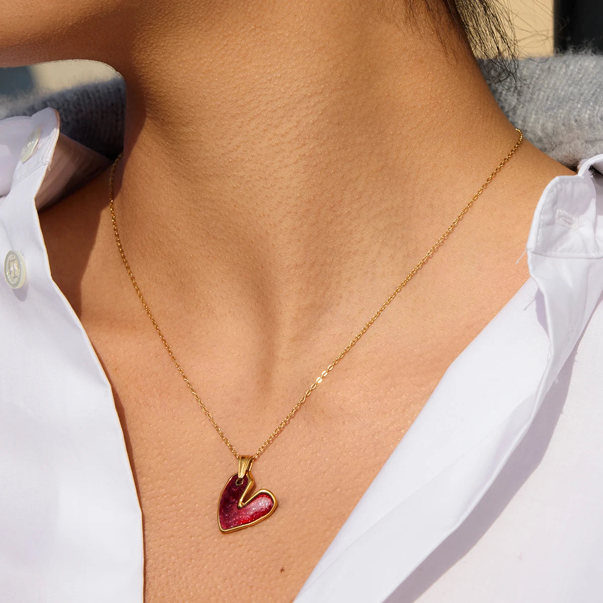 ヴィンテージレッド ラブフープジュエリーセット