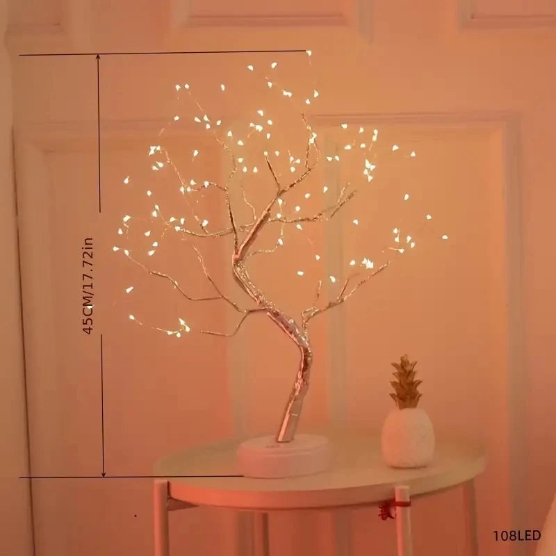 カラフルLED盆栽ツリーライト 108LED 電池&USB｜誉PRINTING