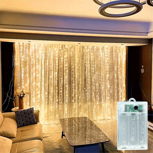 電池式LEDカーテンライト 100-600LED