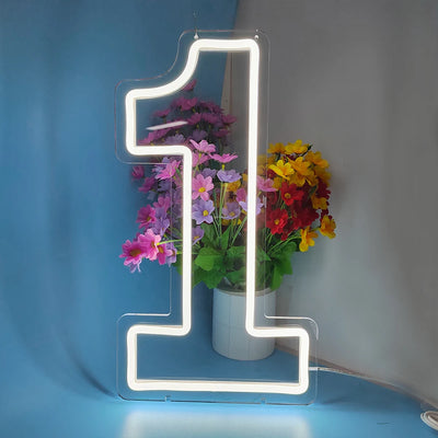 LED数字ネオンサインライト（0～9）USB電源・調光対応｜誉PRINTING