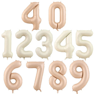 レトロカラー数字バルーン 40インチ