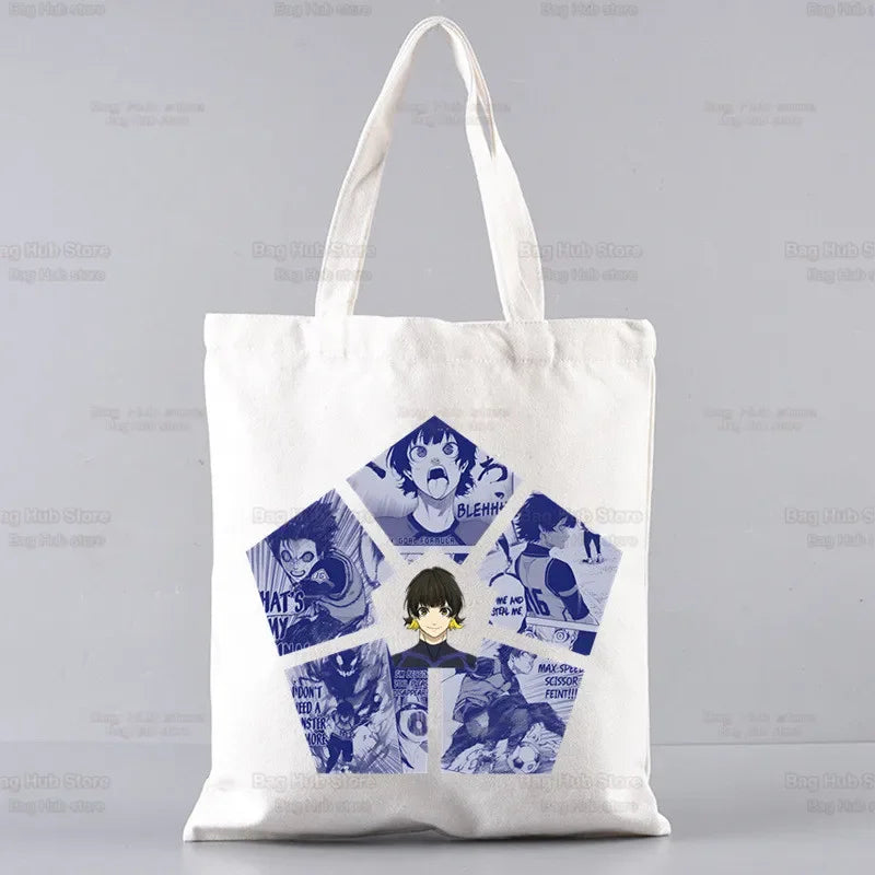 |ノベルティ用品 | ブルーロック柄プリント トートバッグ | 34×38c