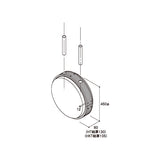 丸型LED吊下げ看板 ADS-4508HT-LED φ450 本体寸法・取付構造図