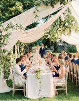 ウェディング用シフォンカーテン天井ドレープ