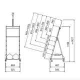 【スタンドのみ】屋外・屋内両用 パネル用スタンド キャスター付き B3ヨコ/A2/B2/A1/B1対応