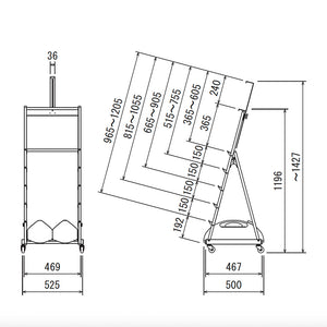 【スタンドのみ】屋外・屋内両用 パネル用スタンド キャスター付き B3ヨコ/A2/B2/A1/B1対応