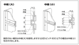 自立式大型看板 中桟（大・小）構造・取付詳細図