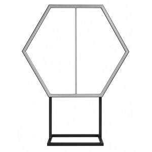 Lucid Prisma Series 幾何学型バックパネル Fタイプのスタンド付き六角形フレーム｜誉PRINTING